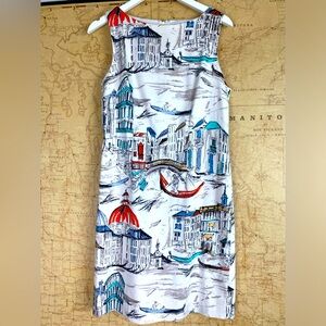 Leslie Fay Paris Cityscape Size 10 Sheath Dress